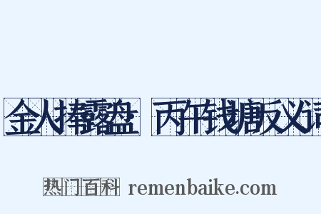 金人捧露盘·丙午钱塘反义词是什么意思的图片